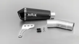 HYPERCONE, slip on, silenciador con tubo de conexión sin catalizador para DUCATI Monster 1200 R y Monster 1200 / 1200 S, acero inoxidable negro, 65 mm, sin homologación CE.