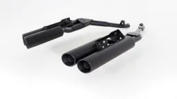 CUSTOM Silenciador Escape deportivo izquierdo/derecho BMW K 1600 Bagger / Grand America, acero inoxidable negro, NO homologación CE