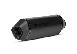 REMUS Slip-On "NOTTE", acero inoxidable negro, incluye homologación (ECE).