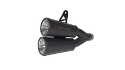 REMUS Vertical: RACING Slip On (silenciador con inserto de sonido extraíble), acero inoxidable negro, SIN HOMOLOGACIÓN (CEE-)