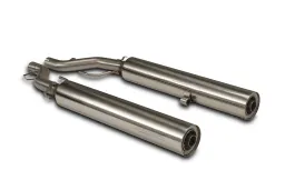 Silenciadores RACING CUSTOM Slip On L/R con tapas finales seleccionables, de acero inoxidable cromado para BMW R18 Classic / B / Transcontinental, sin homologación (EC-).