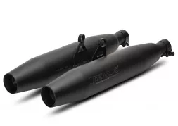 REMUS Slip On Tapered silenciador Escape deportivo Bonneville T100 izquierda/derecha Ø 84 mm, con convertidor catalítico, acero inoxidable negro, incl. (aprobación CE)