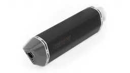 REMUS BLACK HAWK Slip On (escape deportivo) con tubo de conexión, acero inoxidable negro, homologación (CE-)